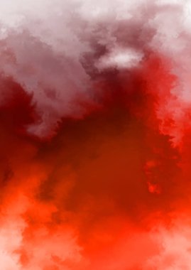 Beyaz arkaplanda soyut renkli suluboya. Dijital resim.