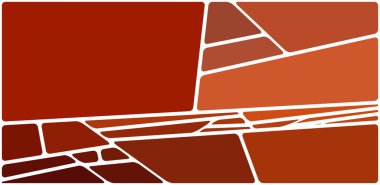 Beyaz boşluğu olan renkli bir çizim. Soyut geometrik desen. Mozaik arka plan. Geometrik çok renkli şekiller.