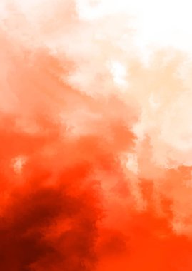 Beyaz arkaplanda soyut renkli suluboya. Dijital resim.