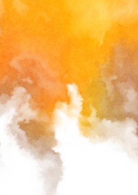 Beyaz arkaplanda soyut renkli suluboya. Dijital resim.