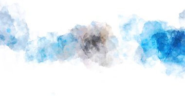 Suluboya arka planda lekeler ve lekelerle boyanmış. Fırça darbesi ile boyanmış. 2d Görüntü.