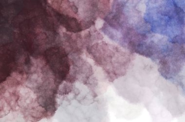 Suluboya arka planda lekeler ve lekelerle boyanmış. Fırça darbesi ile boyanmış. 2d Görüntü.