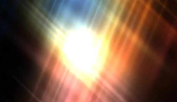 Leuchtend Buntes Licht Flackert Auf Vibrierende Energie Hintergrund Lichtstrahlen Mit — Stockfoto