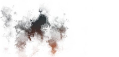 Beyaz arkaplanda soyut renkli suluboya. Dijital resim.