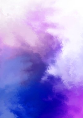 Beyaz arkaplanda soyut renkli suluboya. Dijital resim.