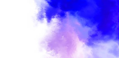 Beyaz arkaplanda soyut renkli suluboya. Dijital resim.