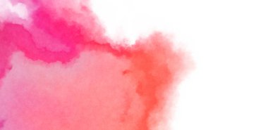 Beyaz arkaplanda soyut renkli suluboya. Dijital resim.