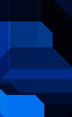 Renkli ve canlı geometrik şekiller katmanları var. Bir teknoloji planının dijital illüstrasyonu. Gelecekçi tasarım şablonu.