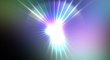 Dinamik hareket eden ışık patlaması. Renkli ışıkların güzel parlak arka planı. Parlayan ışık ışınları ve parçacıkları olan bir yıldızın enerji gösterimi.