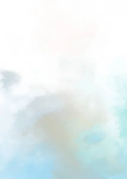 Beyaz Arkaplanda Soyut Renkli Suluboya Dijital Resim — Stok fotoğraf