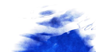 Beyaz arkaplanda soyut renkli suluboya. Dijital resim.