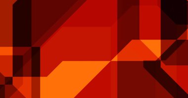 Renkli ve canlı geometrik şekiller katmanları var. Bir teknoloji planının dijital illüstrasyonu. Gelecekçi tasarım şablonu.