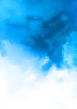 Beyaz arkaplanda soyut renkli suluboya. Dijital resim.