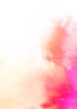 Beyaz arkaplanda soyut renkli suluboya. Dijital resim.