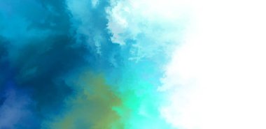 Beyaz arkaplanda soyut renkli suluboya. Dijital resim.