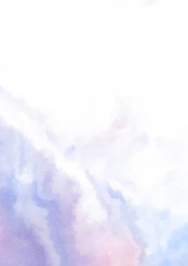 Beyaz arkaplanda soyut renkli suluboya. Dijital resim.