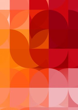 Dairesel şekillerin katmanları renkli ve canlı bir tasarım yaratıyor. Dairelerin sayısal çizimi. Gelecekçi tasarım şablonu.