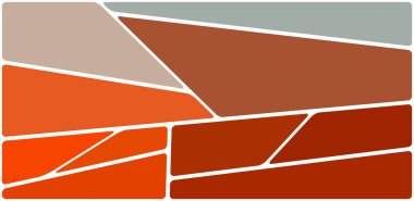 Beyaz boşluğu olan renkli bir çizim. Soyut geometrik desen. Mozaik arka plan. Geometrik çok renkli şekiller.