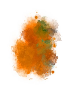 Suluboya arka planda lekeler ve lekelerle boyanmış. Fırça darbesi ile boyanmış. 2d Görüntü.