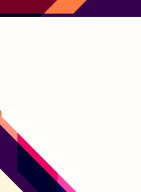 Renkli ve canlı geometrik şekiller katmanları var. Bir teknoloji planının dijital illüstrasyonu. Gelecekçi tasarım şablonu.