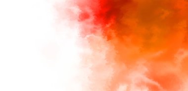 Beyaz arkaplanda soyut renkli suluboya. Dijital resim.