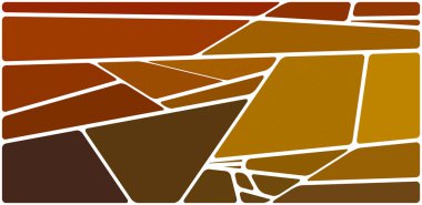 Beyaz boşluğu olan renkli bir çizim. Soyut geometrik desen. Mozaik arka plan. Geometrik çok renkli şekiller.