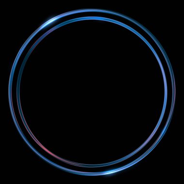 Parlak Çerçeve Arkaplanı. Siyah arkaplanda izole edilmiş parlak geometrik şablon. Soyut 2d illüstrasyon.