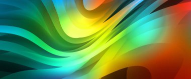 Renkli gradyan ile soyut arkaplan. Çizgili çizgili canlı duvar kâğıdı. Modern hareketin akışkan 2d çizimi.