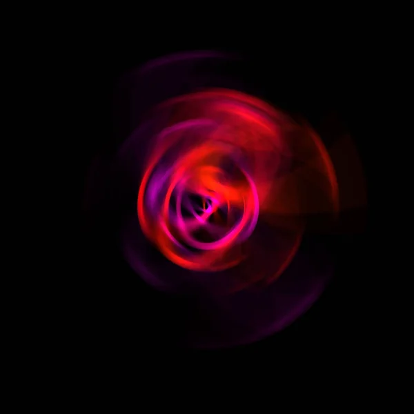 Rotierende Lichtstrahlen Isoliert Auf Schwarzem Hintergrund Grafische Illustration Glühender Bunter — Stockfoto