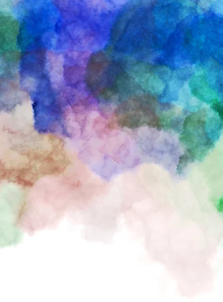 Watercolor Painted Background Blots Splatters Brush Stroked Painting Illustration — 스톡 사진