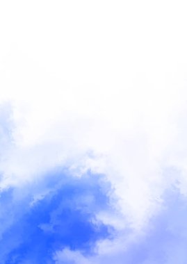 Beyaz arkaplanda soyut renkli suluboya. Dijital resim.