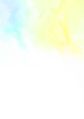 Beyaz arkaplanda soyut renkli suluboya. Dijital resim.