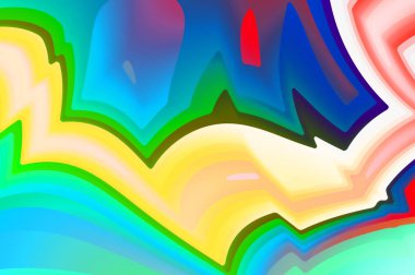 Sıvı renkli gradyanı olan soyut bir arkaplan. Modern kentsel grafiğin 2D çizimi. Graffiti tasarımı duvar kağıdına ilham verdi.