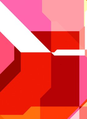 Renkli ve canlı geometrik şekiller katmanları var. Bir teknoloji planının dijital illüstrasyonu. Gelecekçi tasarım şablonu.