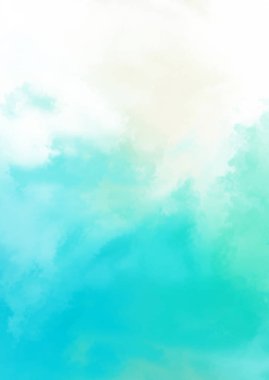 Beyaz arkaplanda soyut renkli suluboya. Dijital resim.