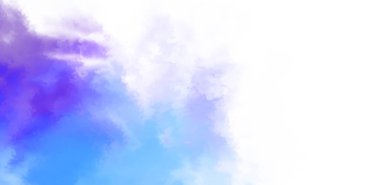 Beyaz arkaplanda soyut renkli suluboya. Dijital resim.