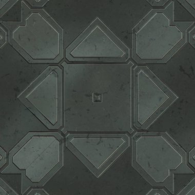 Kusursuz Bilim Kurgu Panelleri. Geleceğin dokusu. Uzay gemisi kaplaması geometrik desen. 3 boyutlu illüstrasyon. Teknoloji konsepti.