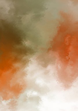 Beyaz arkaplanda soyut renkli suluboya. Dijital resim.