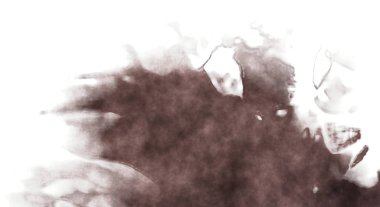 Beyaz arkaplanda soyut renkli suluboya. Dijital resim.