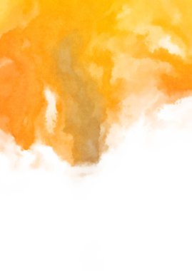 Beyaz arkaplanda soyut renkli suluboya. Dijital resim.