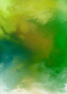 Beyaz arkaplanda soyut renkli suluboya. Dijital resim.