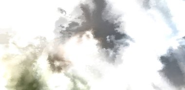 Beyaz arkaplanda soyut renkli suluboya. Dijital resim.