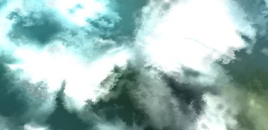 Beyaz arkaplanda soyut renkli suluboya. Dijital resim.