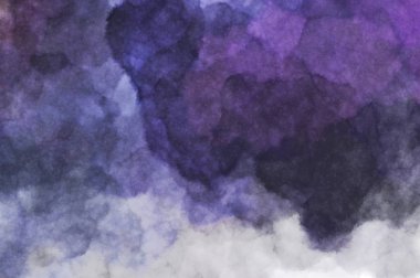 Suluboya arka planda lekeler ve lekelerle boyanmış. Fırça darbesi ile boyanmış. 2d Görüntü.