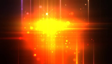 Canlı ve canlı ışık parlamalarının serin arkaplanı. Renkli parlak ışıklar patlama efektiyle görüntülenir. Parlak renkli arkaplan.