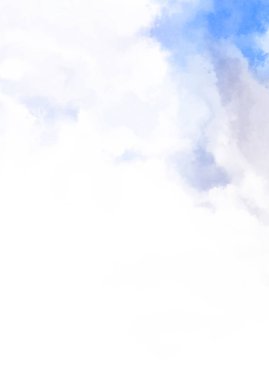 Beyaz arkaplanda soyut renkli suluboya. Dijital resim.