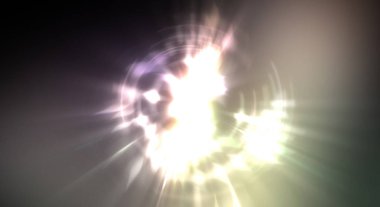 Dinamik hareket eden ışık patlaması. Renkli ışıkların güzel parlak arka planı. Parlayan ışık ışınları ve parçacıkları olan bir yıldızın enerji gösterimi.