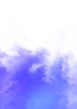 Beyaz arkaplanda soyut renkli suluboya. Dijital resim.