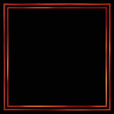 Parlak Çerçeve Arkaplanı. Siyah arkaplanda izole edilmiş parlak geometrik şablon. Soyut 2d illüstrasyon.