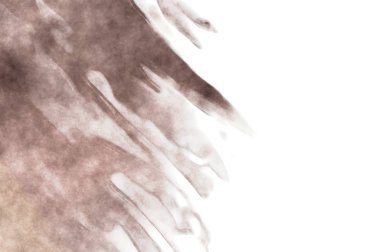 Beyaz arkaplanda soyut renkli suluboya. Dijital resim.